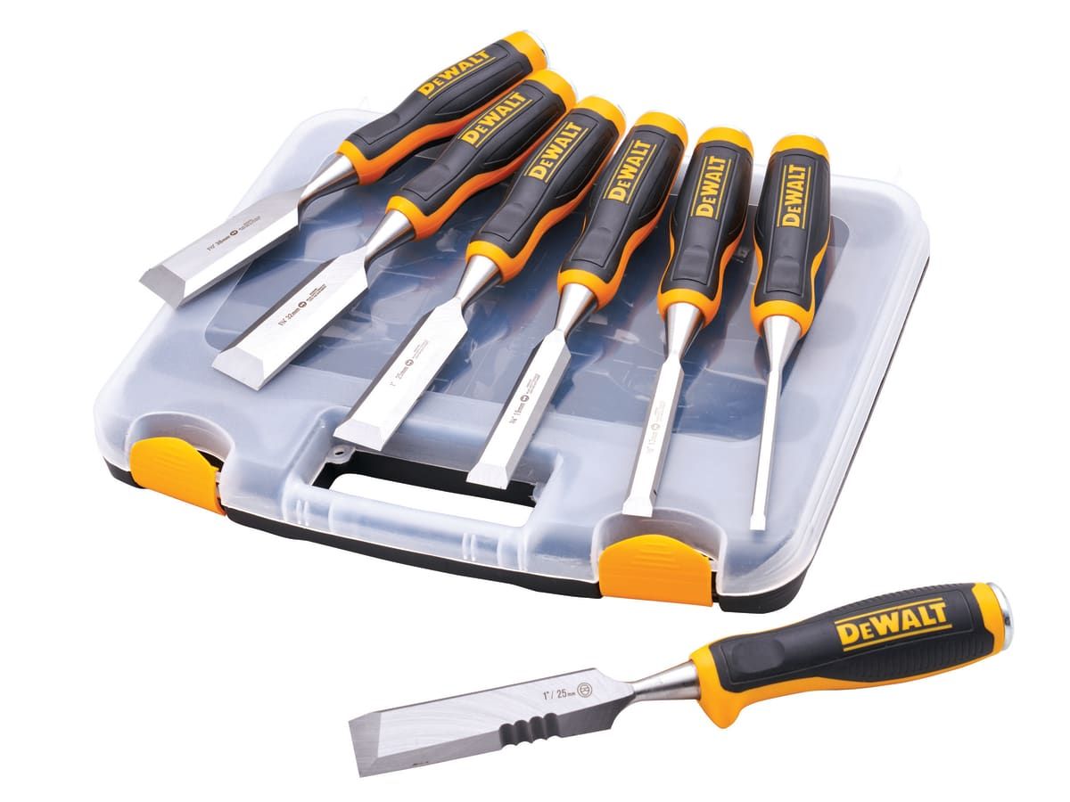 Dewalt 6 Piece Chisel Set + FREE Side Strike Chisel