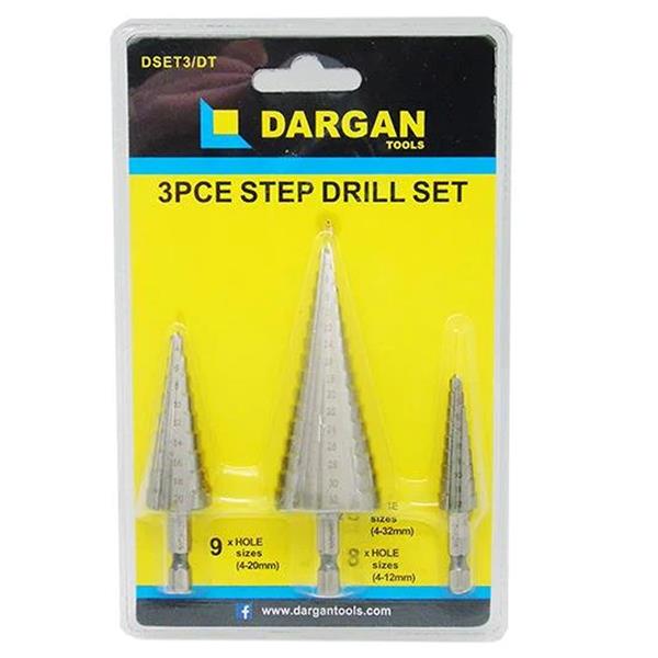 Dargan Step Drill Bit Set - 3pc
