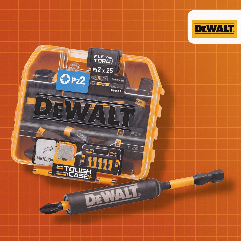 DeWalt Impact Extreme Torsion PZ2 25mm & 50MM Bits + Holder
