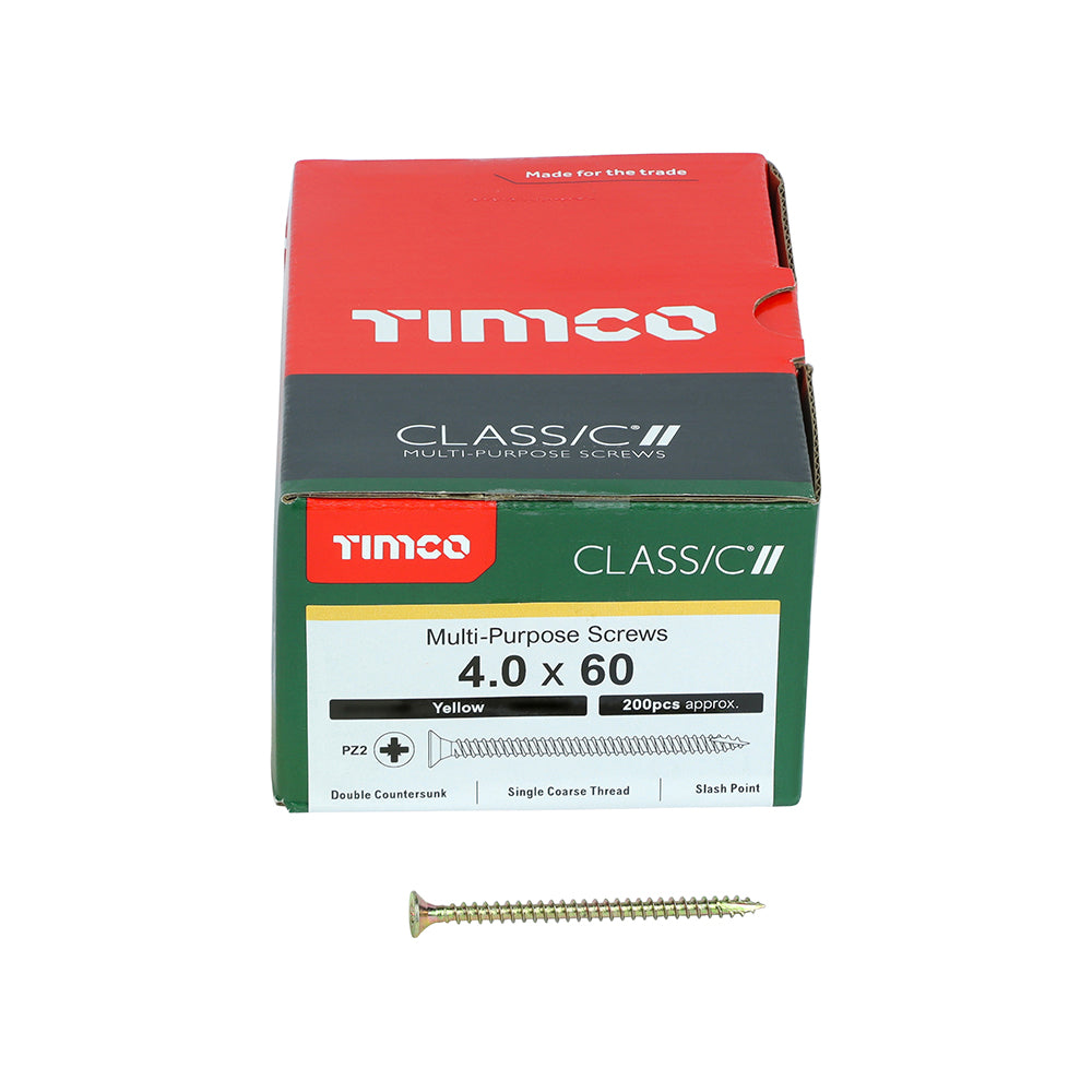 60mm x 4.0 PZ2 Multi-Purpose Screws - 200pc