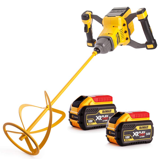 54V FlexVolt Paddle Mixer & 2 x 9.0AH - O'Tooles Tools