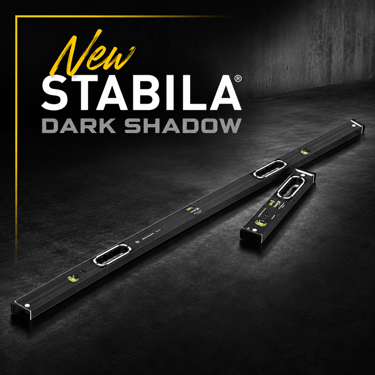 Stabila Dark Shadow Spirit Level Set – 183cm & 140cm
