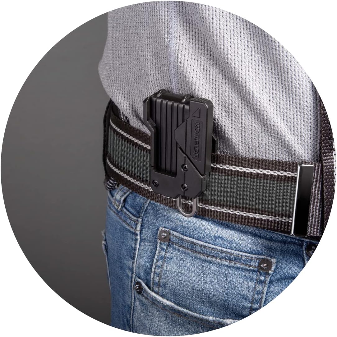 Komelon 8M Contractors Tape + Free Quick Draw Belt Clip