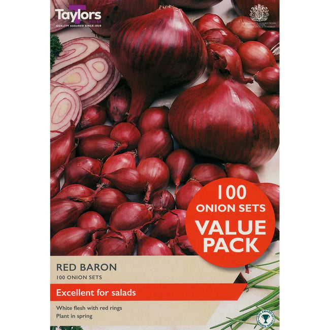 Taylors Bulbs - 100 Red Baron - Onion Set - O'Tooles Tools