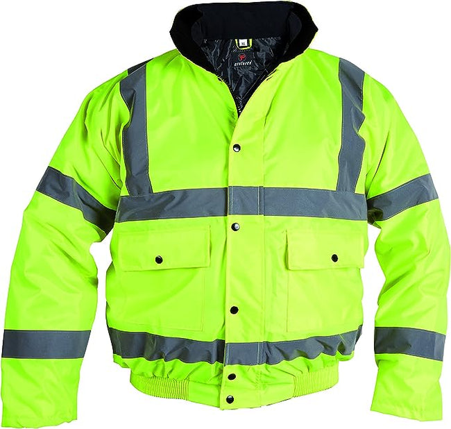 ProForce Class 3 High Visibility 300D Superior Hi-Vis Hi-Viz Bomber Jacket