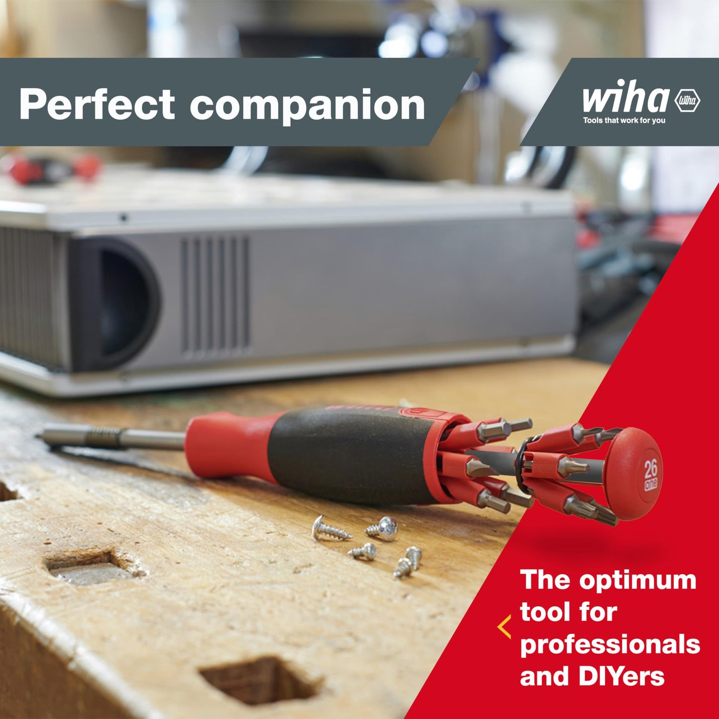 Wiha LiftUp 25 Magnetic Screwdriver with Bit Magazine - 13 piece