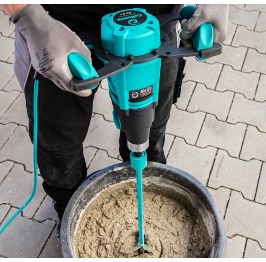  TILER Paint Mixer for Drill in 1 to 5 Gallon Bucket -Mud  Stirrer Drill Attachment Paddle Dia.- 100mm -23.62 Inch Length- Zinc plated  steel - Hex head for non slip -Easy
