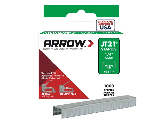 JT21 Staples 6mm (Box 1000)