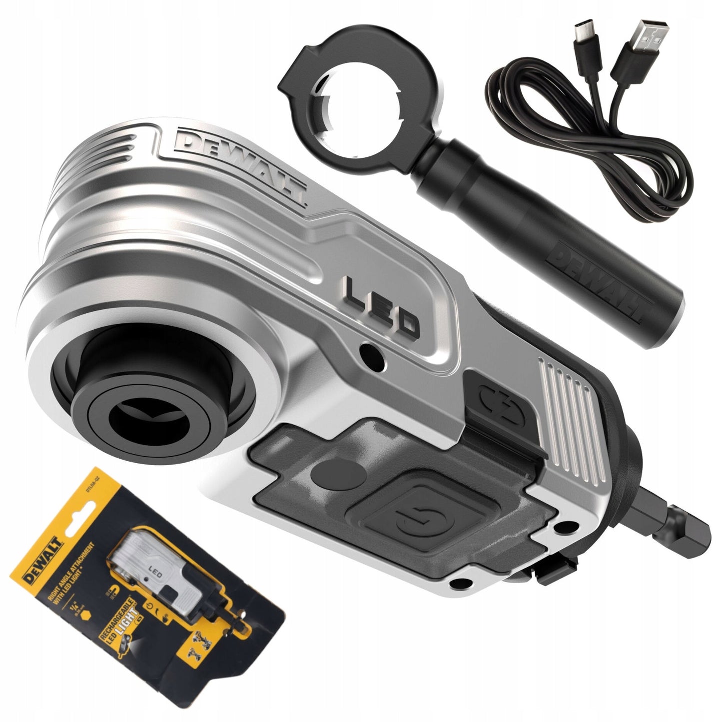 Dewalt Compact Right Angle HEX Impact LED Attachment