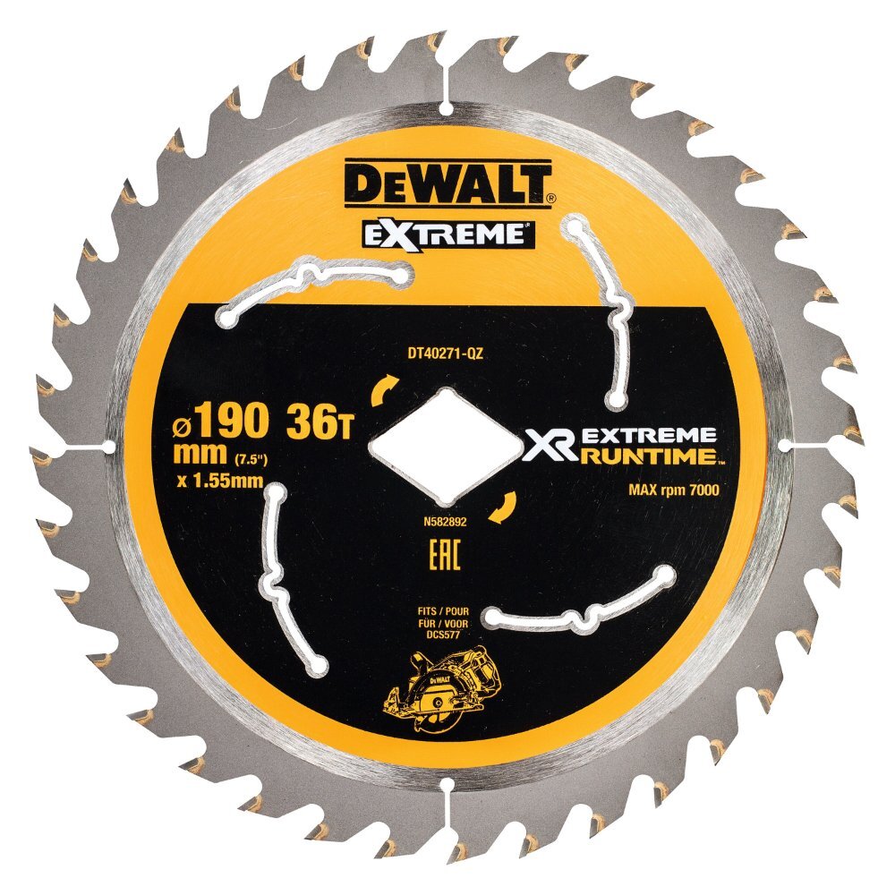 Extreme Runtime FlexVolt Circular Saw Blade 190mm x Diamond x 36T