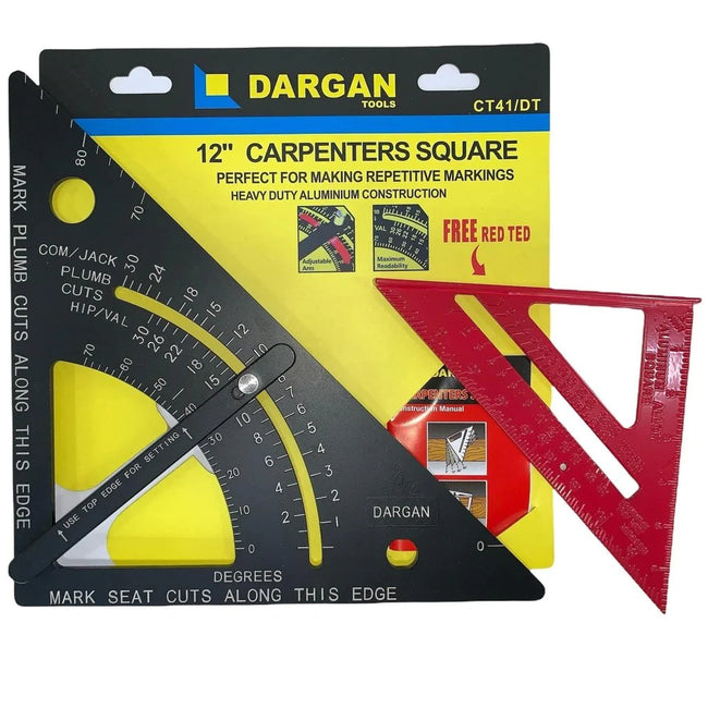 Dargan 12" Carpenters Speed Square + Free quick square