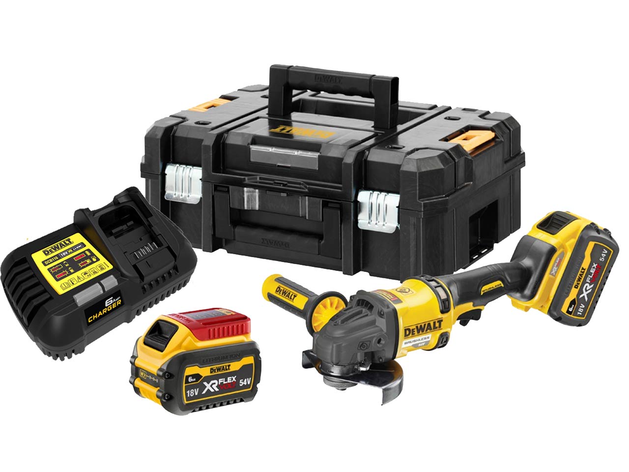 DeWalt 54V 2x6.0Ah 125mm FlexVolt XR Angle Grinder Kit