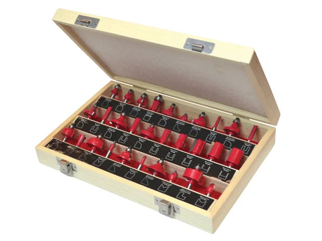 Faithfull 1/4in TCT Router Bit Set - 30pc