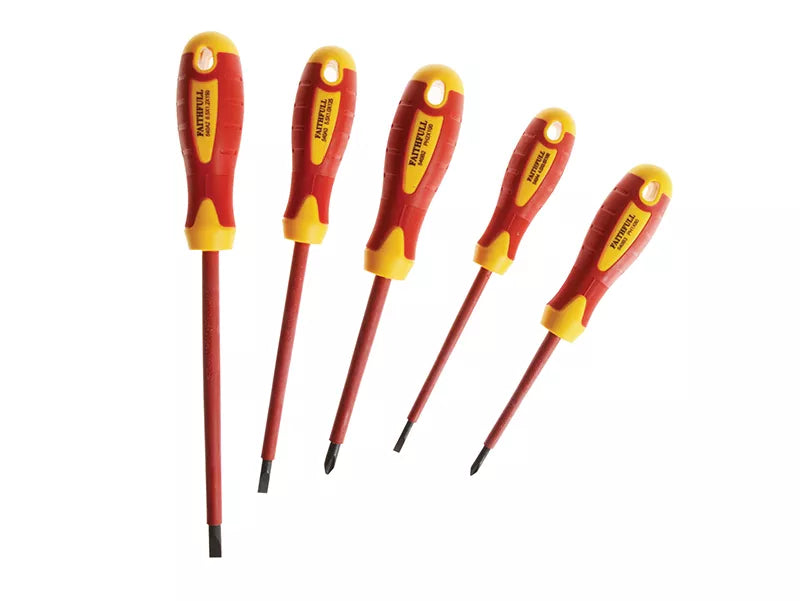 Faithfull VDE Single Screwdriver Pozidrive -various sizes - O'Tooles Tools