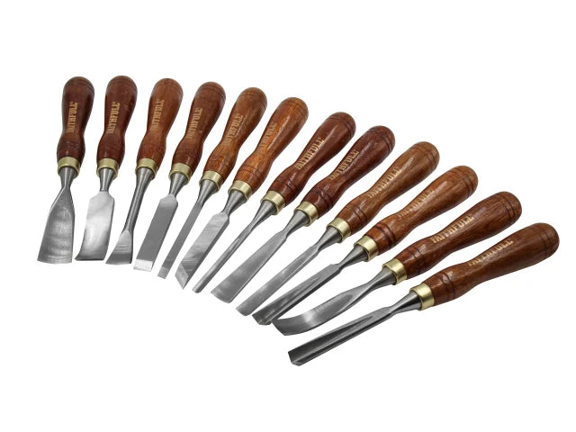 Wood Carving Chisels Set in Case - 12pc