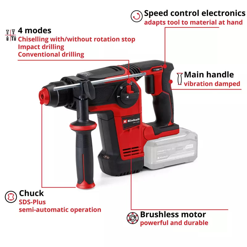 Einhell Professional Rotary Hammer Drill + 4ah Battery