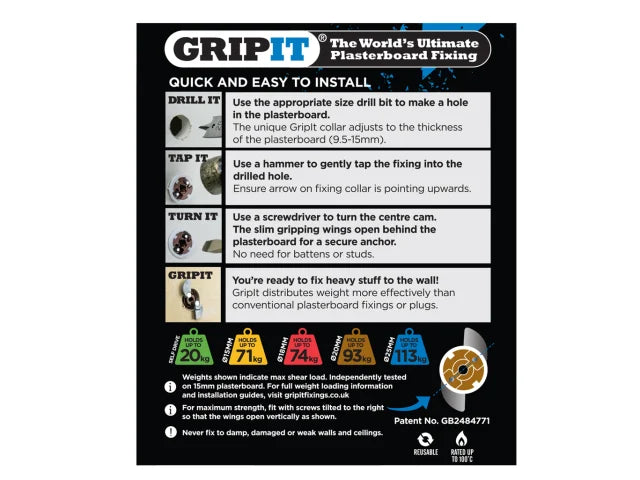 Brown Plasterboard Fixings 20mm - 25pc