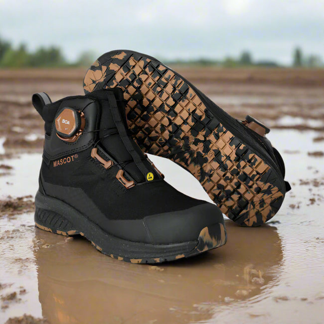 Mascot Waterproof Boa S7S Composite Toe Cap Safety Boot - Black