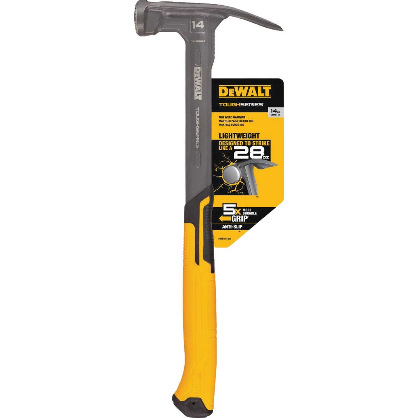 DeWALT Milled-Face MIG Weld Framing Hammer 14 Oz.