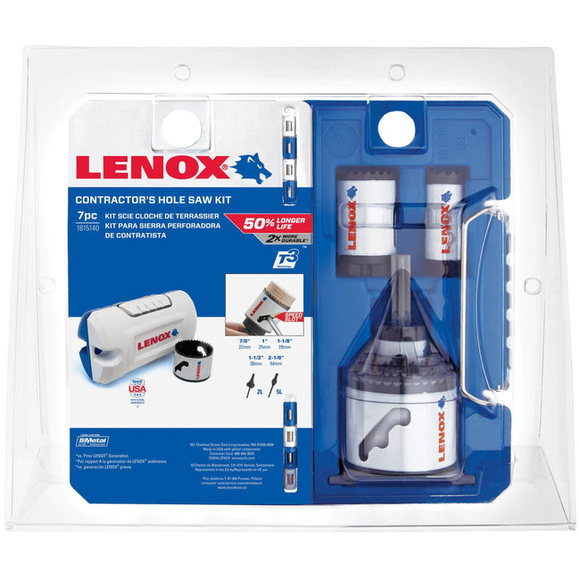 Lenox® SPEED SLOT® Contractor's Hole Saw Kit - 7pc
