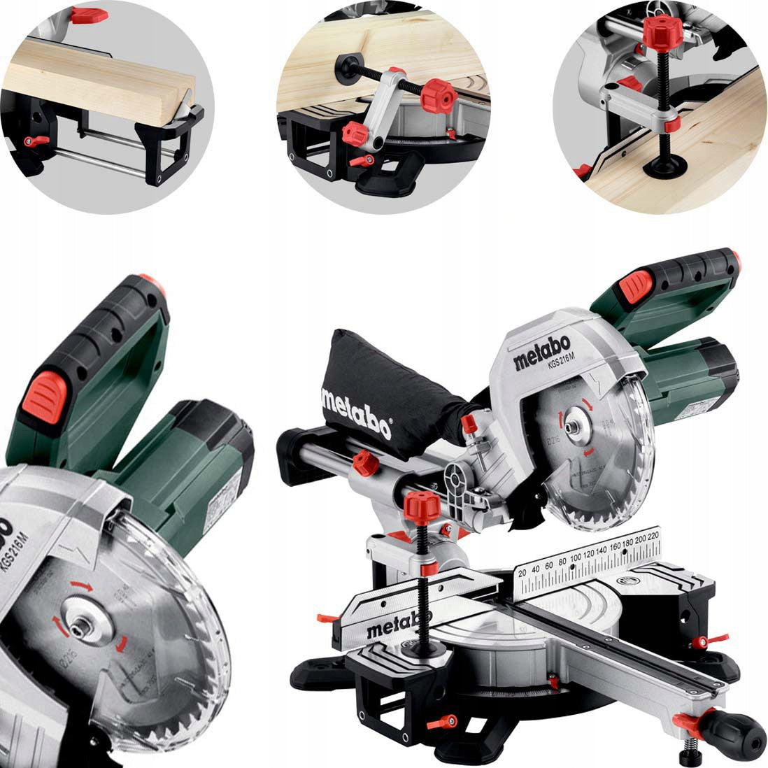 Metabo KGS216M 216mm Sliding Mitre Saw - 220v