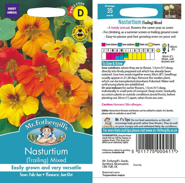 Nasturtium Trailing Mixed Seeds