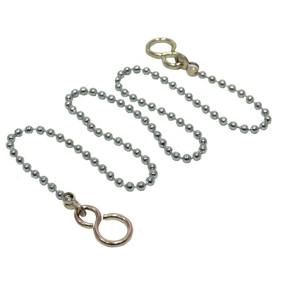 Chrome Plated Sink / Basin Ball Chain & Hook - 300mm