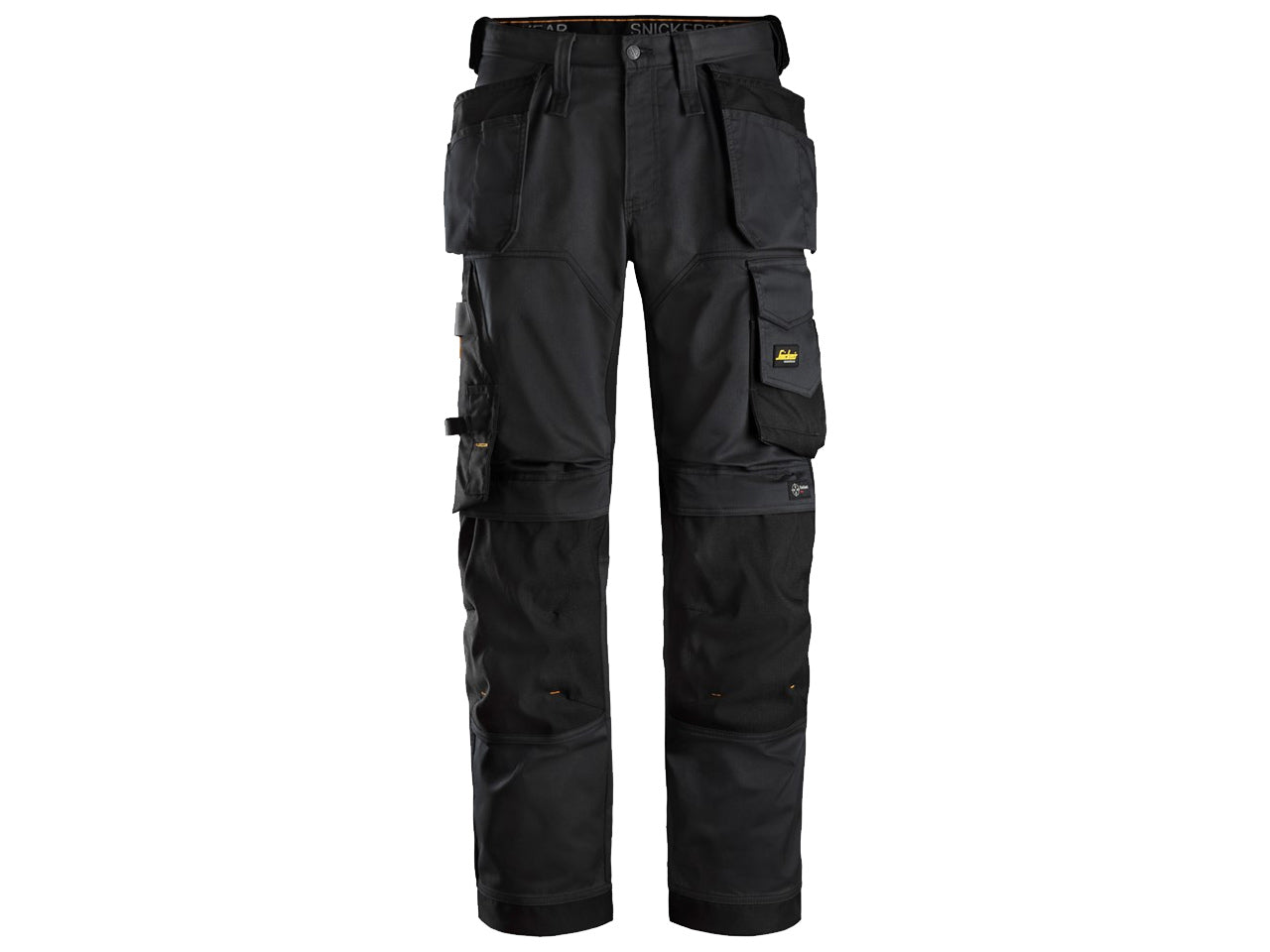 Snickers 6251 Allroundwork Stretch Loose Fit Work Trousers With Holster Pockets Black