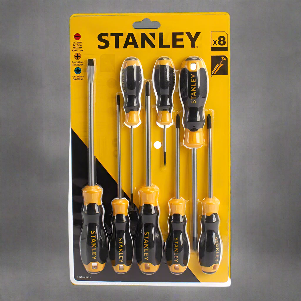 Stanley Umschaltknarre 3/8 Zoll, 200 Mm – 54 Zähne, Chrom-Vanadium Stahl, Bi-Material-Griff (Modell 1-13-848)