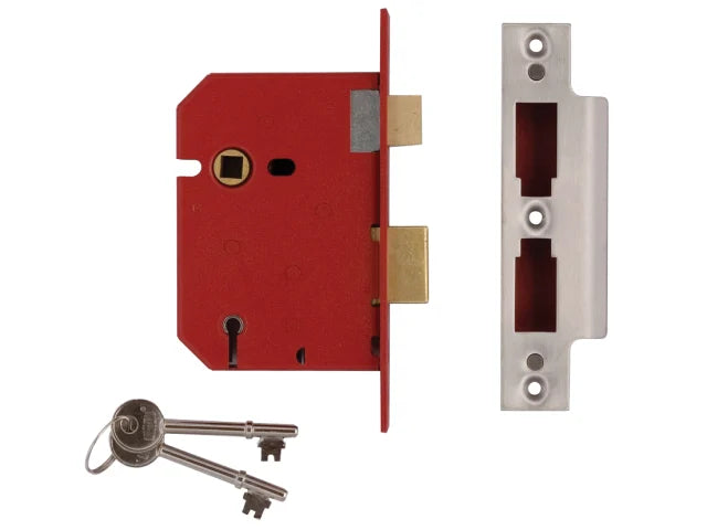 5 Lever Mortice Sashlock Brass Finish 65mm