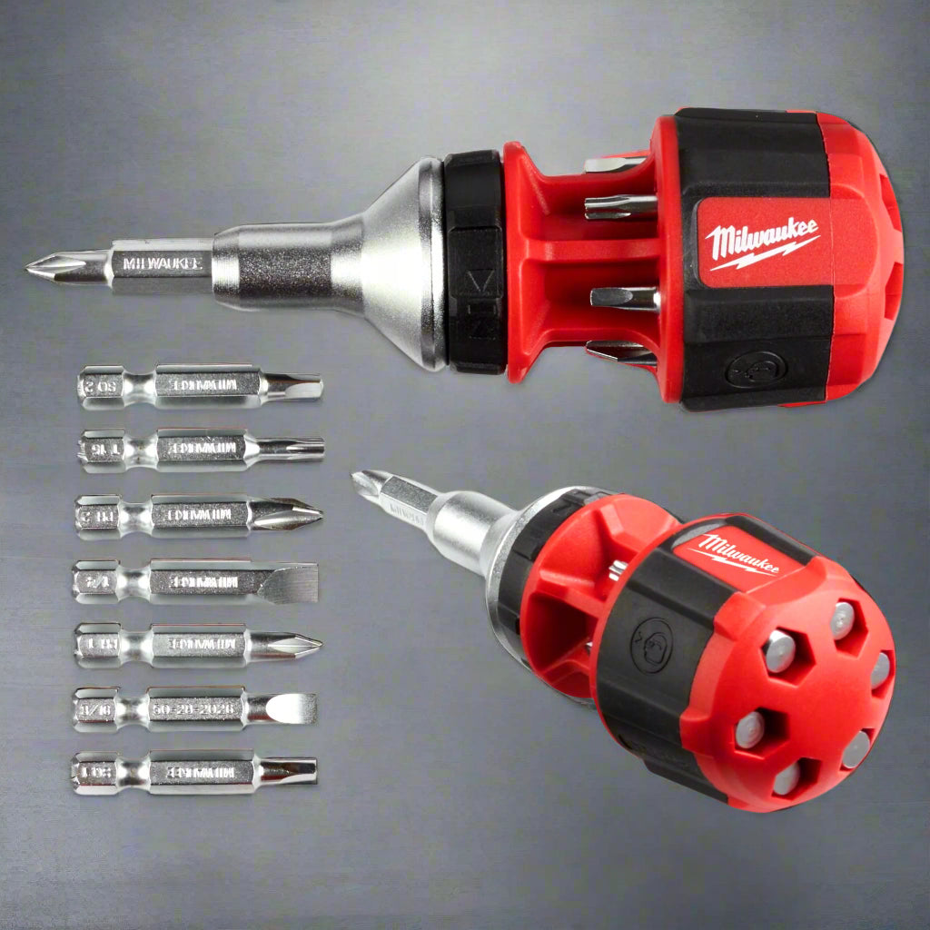 Milwaukee 8-In-1 Compact Ratcheting Stubby Screwdriver