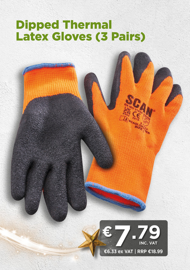 Dipped Thermal Latex Gloves (3Pair)