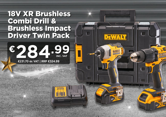 Dewalt DCK2062M2T 18V XR Brushless Combi Drill & Brushless Impact Driver Twin Pack + 4.0 & 5.0 Batteries