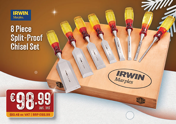 Irwin Marples Splitproof Bevel Edge Chisel Set - 8pc