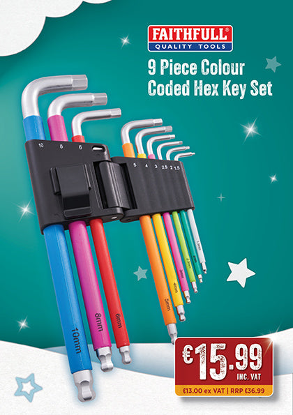 Faithfull Long Hex Key Set - 9pc