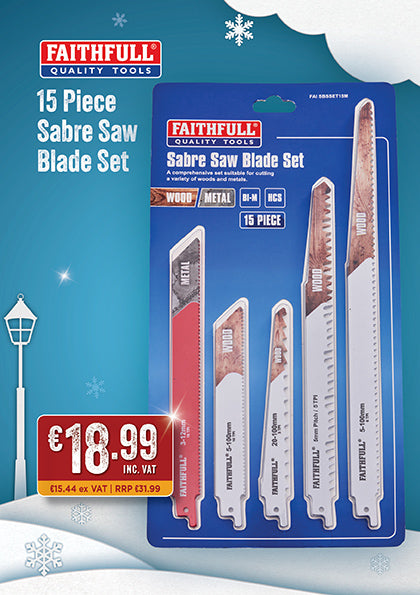 Faithfull Recip Saw Blade Set - 15pc