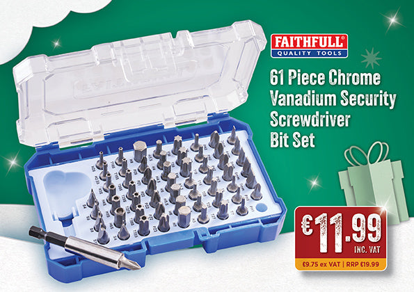 Faithfull Screwdriver Security Bit Set - 61 Piece