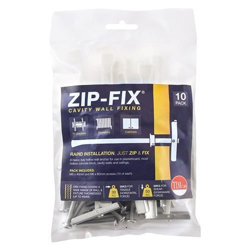 Zip-Fix Cavity Wall Fixings - 10pc