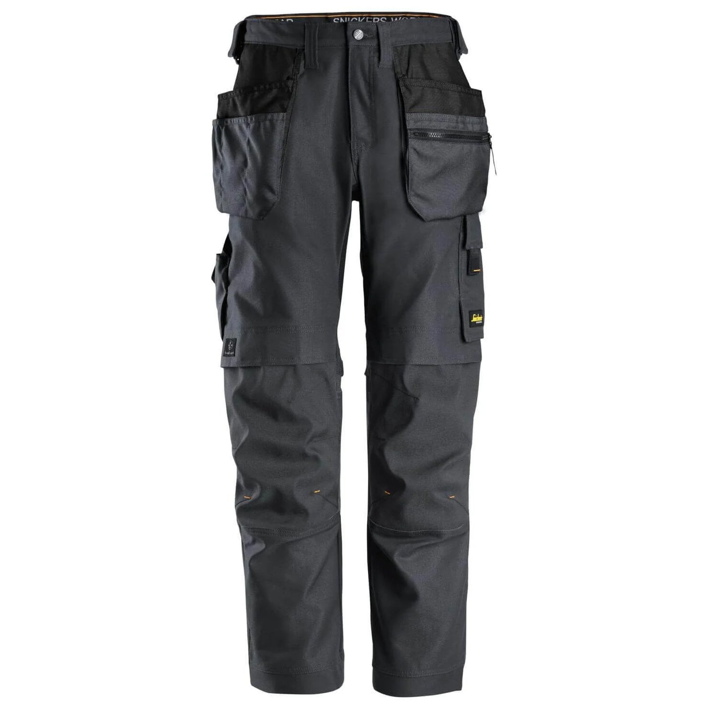 Snickers 6224 Allroundwork Canvas Stretch Work Trousers With Holster Pockets Grey