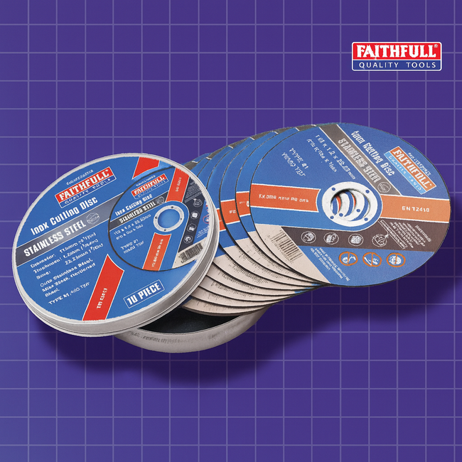 Faithfull 115mm (4.5") Inox Discs - 10pc