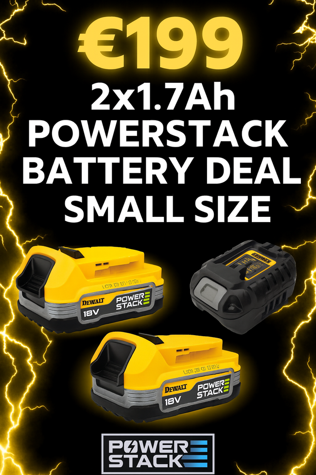 DEWALT DCB1102E2-GB 18V 1.7AH LI-ION POWERSTACK BATTERY & CHARGER KIT