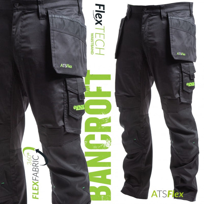 Apache Bancroft Slim Fit Stretch Holster Pocket Trouser Black/Grey