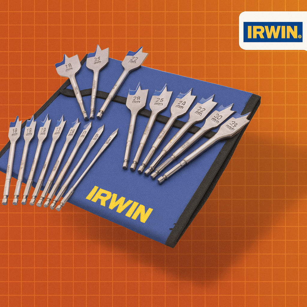 IRWIN Blue Speedbor Flat Bit Set - 17pc
