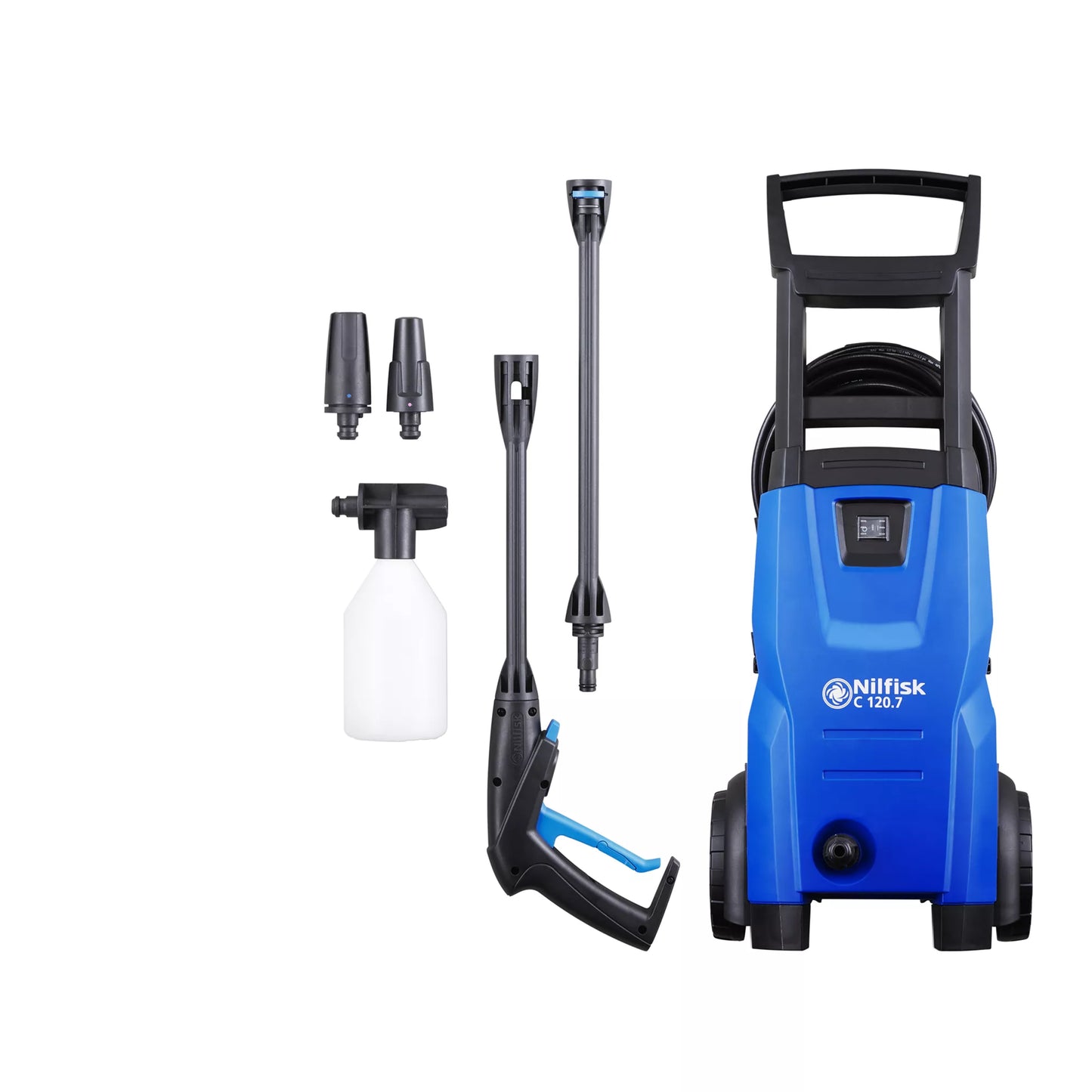 Nilfisk Power washer + Compact Patio Cleaner + Brush