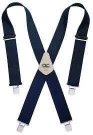 Heavy-Duty navy Elastic Suspenders