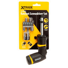 Xtrade Dual Grip 12 Piece Ratchet Screwdriver Set - 12pc