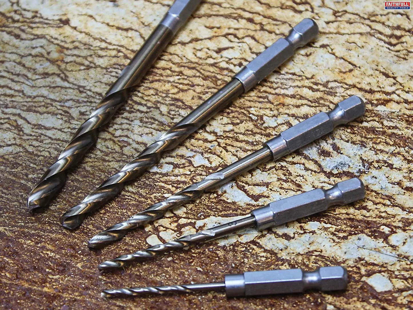 Faithfull Quick Change Impact Driver Drill Bit Set - 8pc