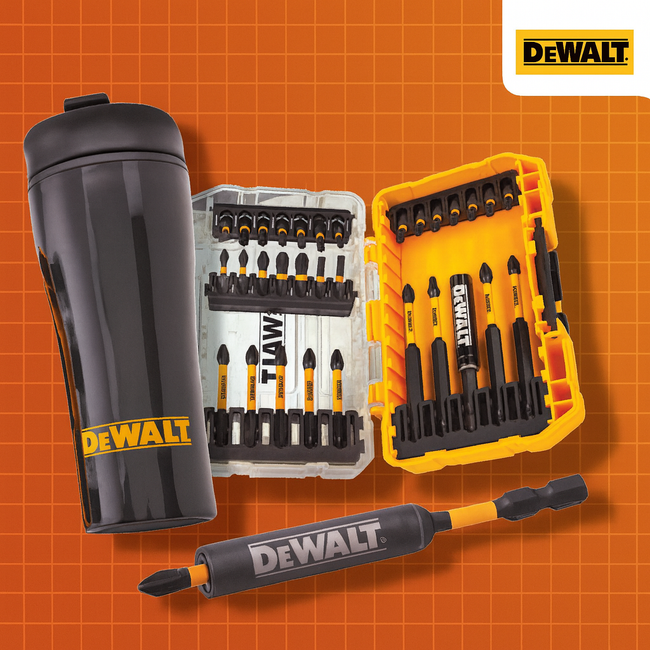 DeWalt FlexTorq 32 Piece Screwdriver Set + Bit Holder + Thermal Mug