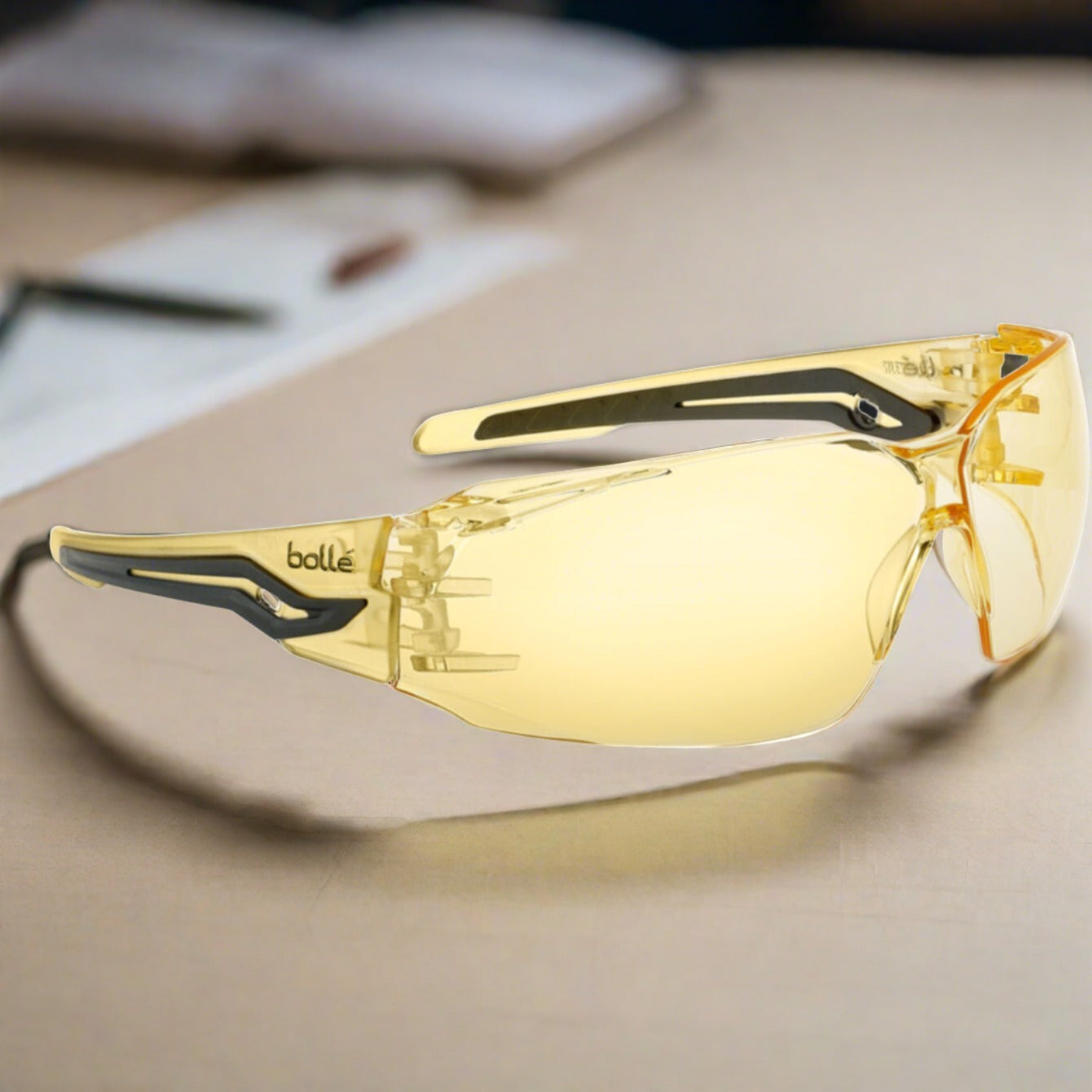 Bollé Silex Safety Glasses yellow tint