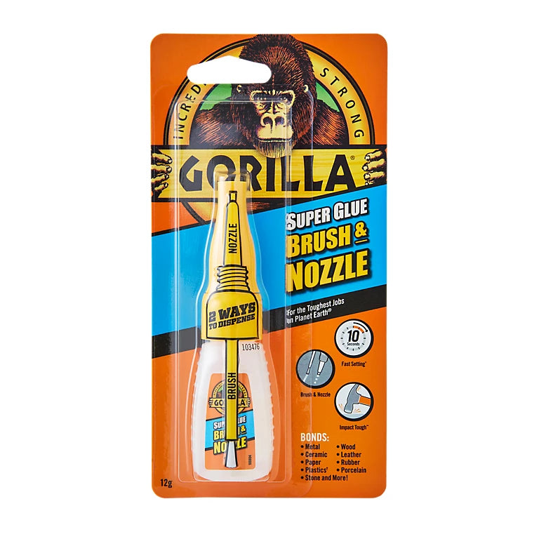 Gorilla Superglue Brush & Nozzle 12g